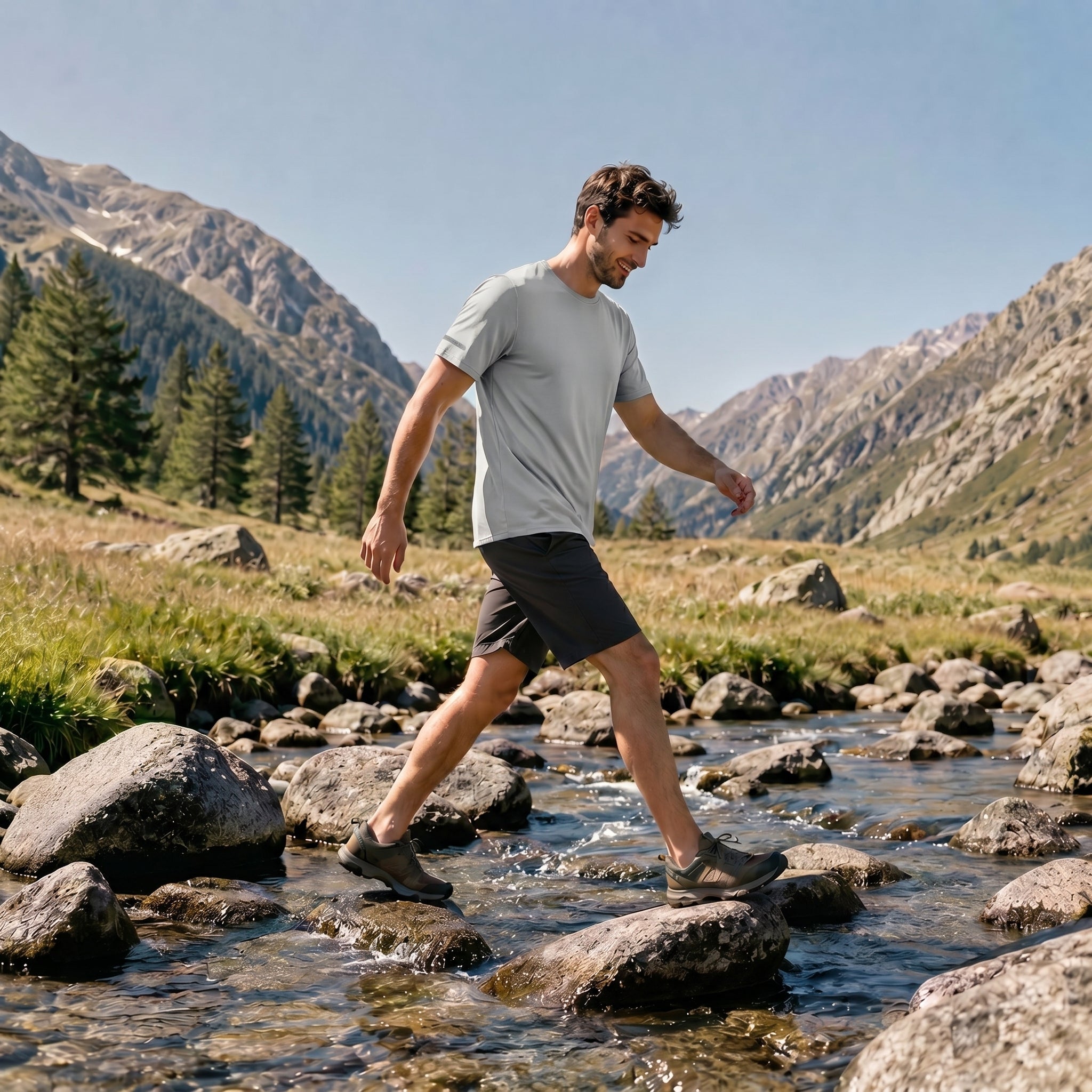Men's Dry Fit Sun Protection Stretch Training & Sports T-Shirts