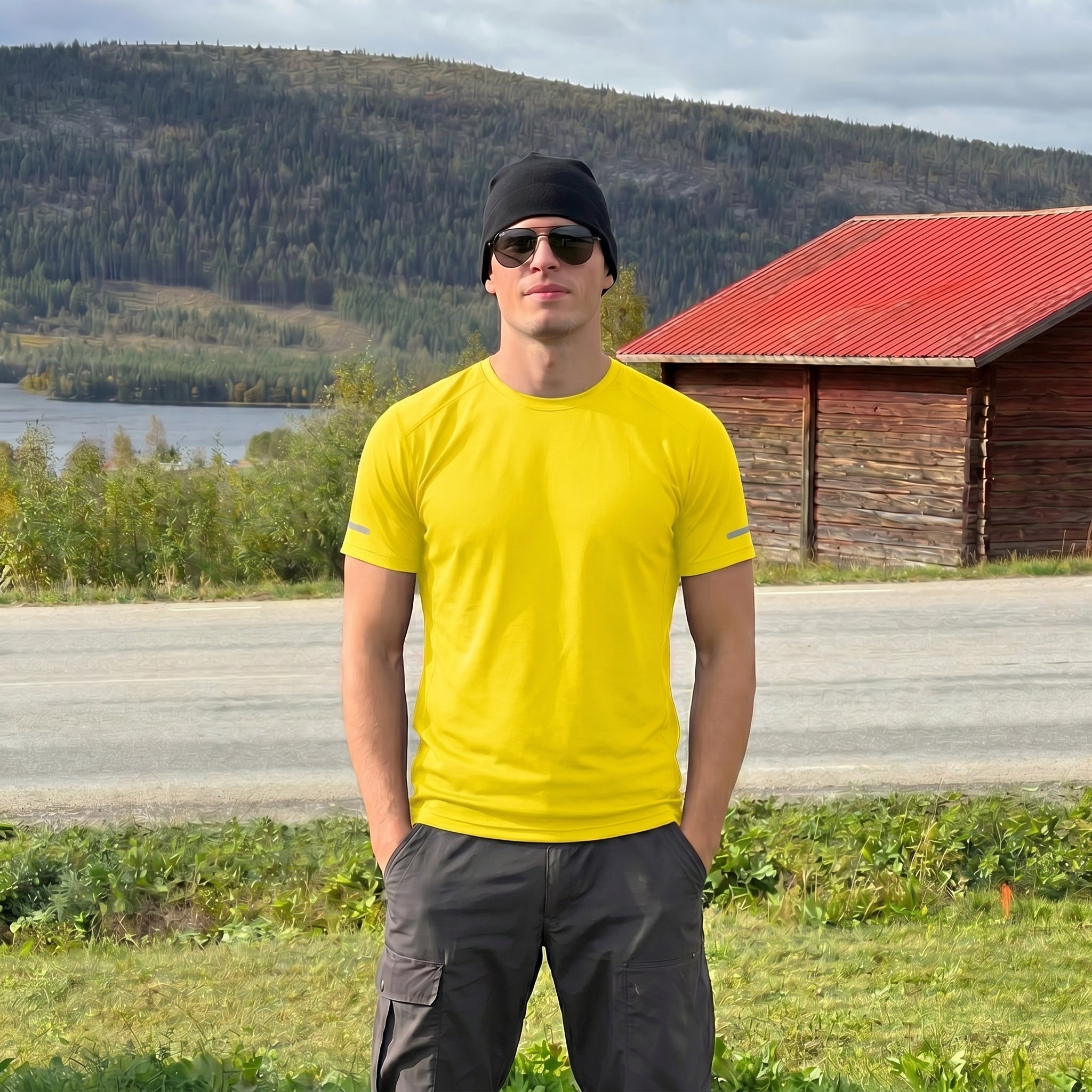Men's Dry Fit Sun Protection Stretch Training & Sports T-Shirts