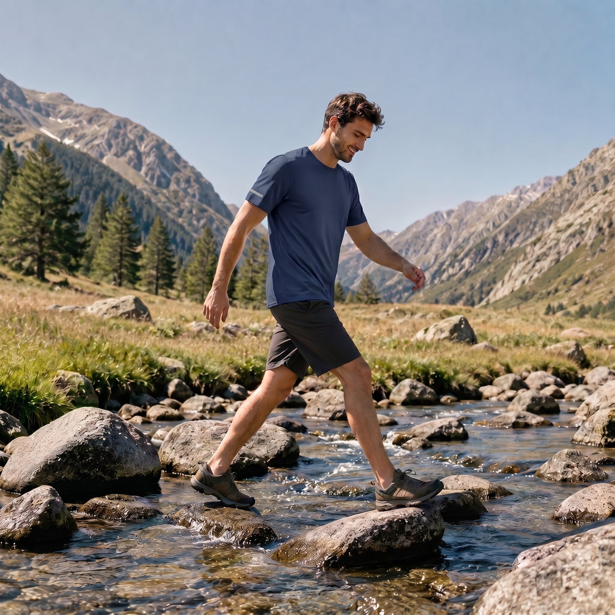 Men's Dry Fit Sun Protection Stretch Training & Sports T-Shirts