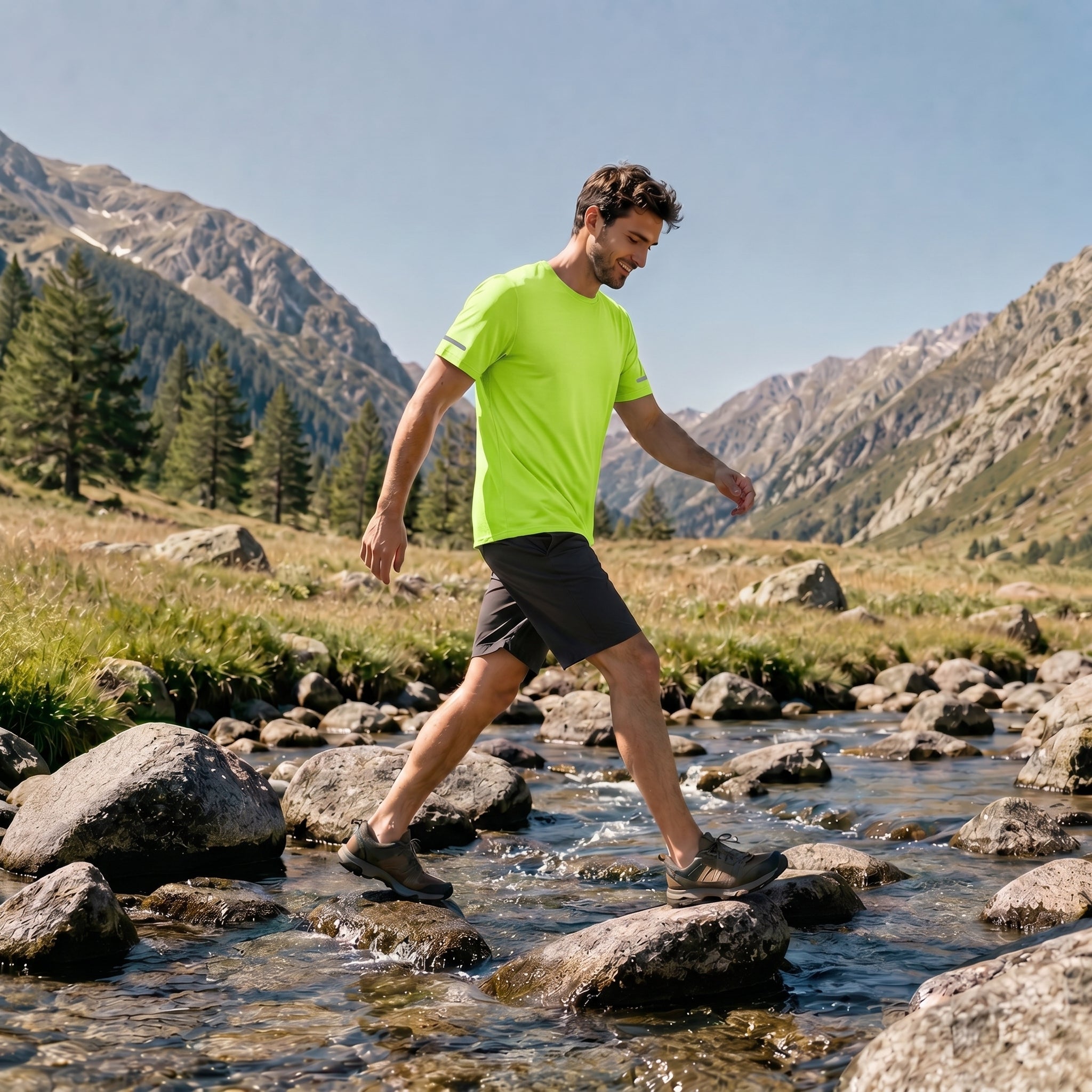 Men's Dry Fit Sun Protection Stretch Training & Sports T-Shirts