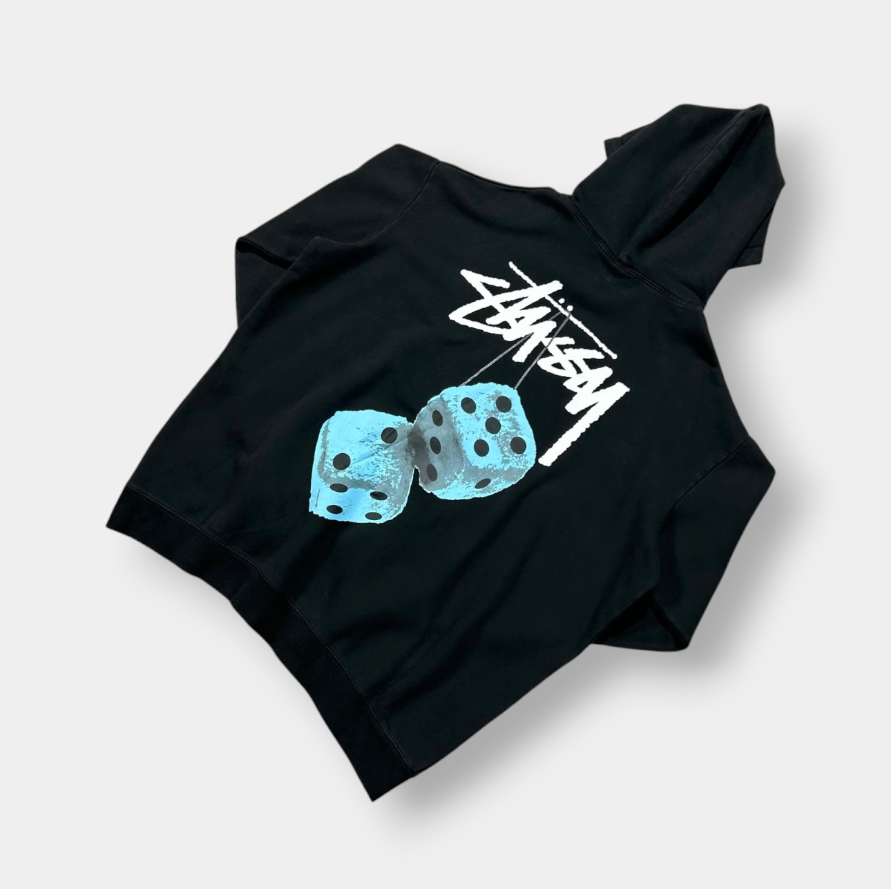 Stüssy Blue Dice Hoodie Back Graphic